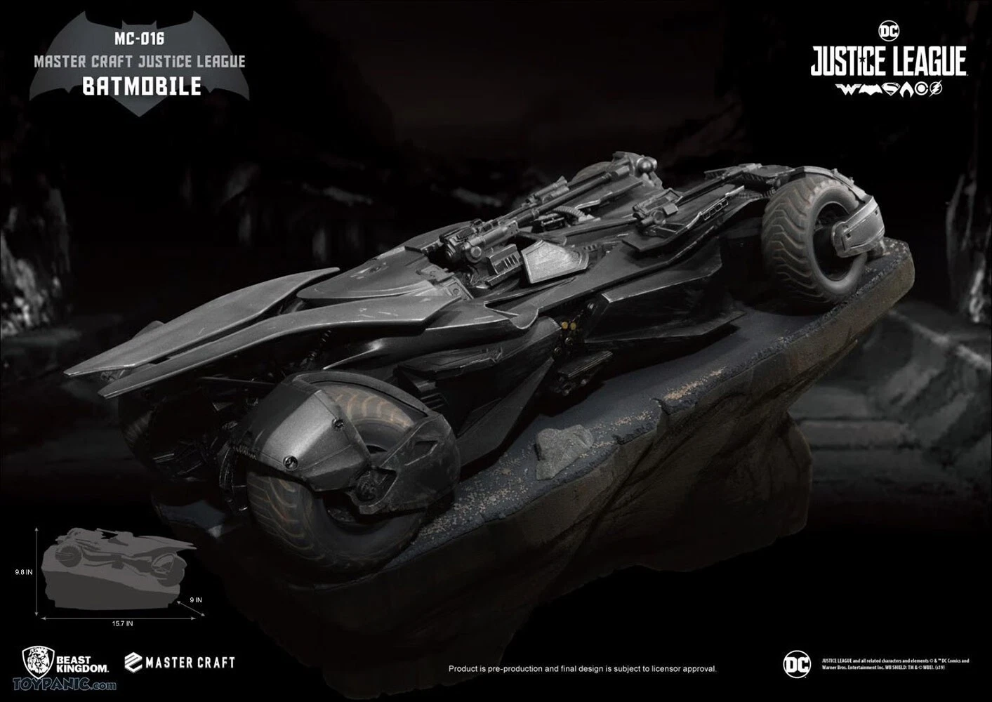 Beast Kingdom Batmobile Justice League Statue Resin Model FREE SHIPPING - Image 3