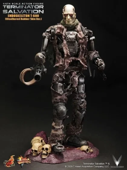 HOT TOYS MMS104 TERMINATOR ENDOSKELETON T-600 WEATHERED RUBB FREE SHIP WORLDWIDE