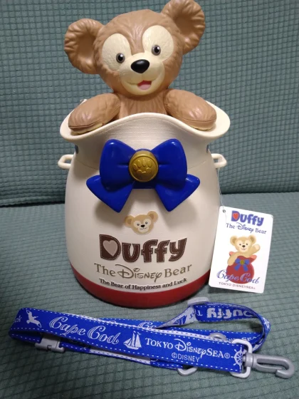 Tokyo DisneySea Duffy Bear Popcorn Bucket with Original Paper Tag Japan