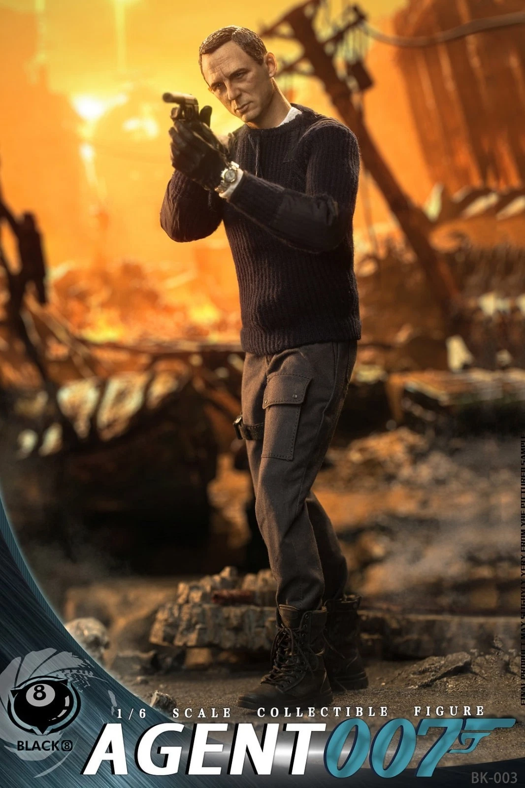 BLACK 8 STUDIO Agent 007 1/6 Scale Figure BK-003 FREE SHIPPING worldwide - Image 2