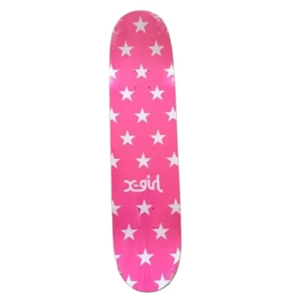 Rare X-girl Pink White Star Logo Skateboard Deck Streetwear Japan Exclusive NEW