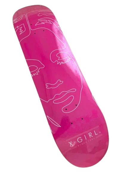 Rare X-girl Pink White Star Logo Skateboard Deck Streetwear Japan Exclusive NEW - Image 2