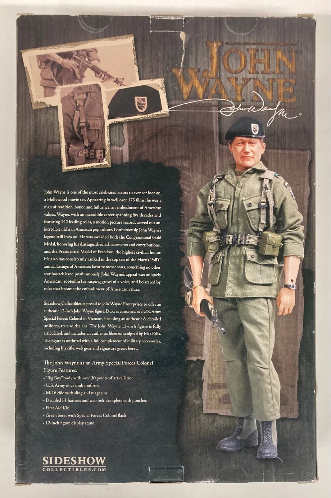 Sideshow John Wayne Army Special Forces Colonel Figure 1/6 scale FREE SHIPPING - Image 3