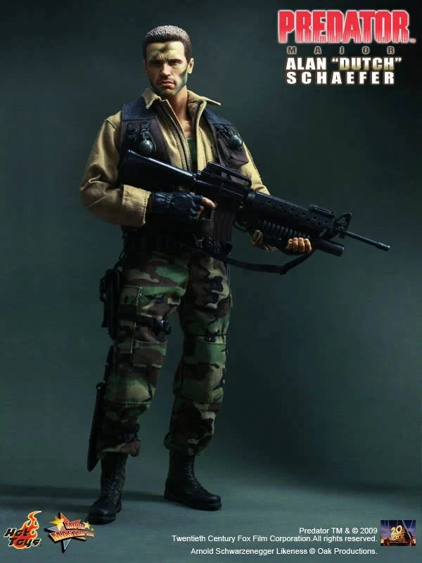 HOT TOYS 1/6 MMS072 MOVIE PREDATOR ALAN DUTCH SCHAEFER FREE SHIPPHING worldwide