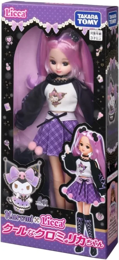 Takara Tomy Licca-chan Doll LD-11 Cool Kuromi Sanrio Collaboration Japan NEW