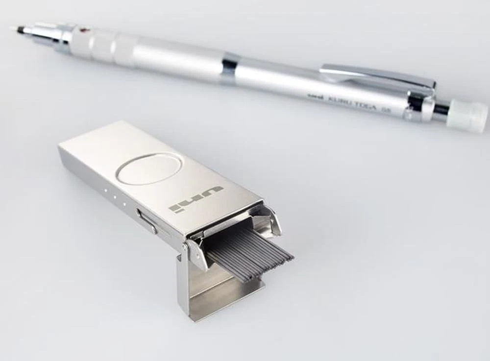 Mitsubishi Pencil Uni Metal Case 0.5mm HB Mechanical Pencil Lead ULSM05HB Japan - Image 2