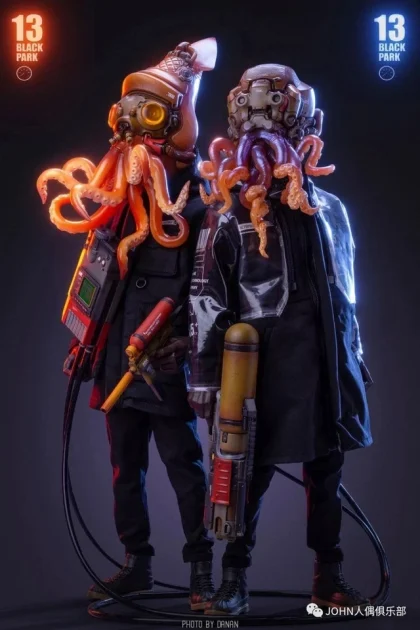 BLACK13PARK  B13P set figures 1/6 Black Laborary  Octopus Brothers FREE SHIPPING