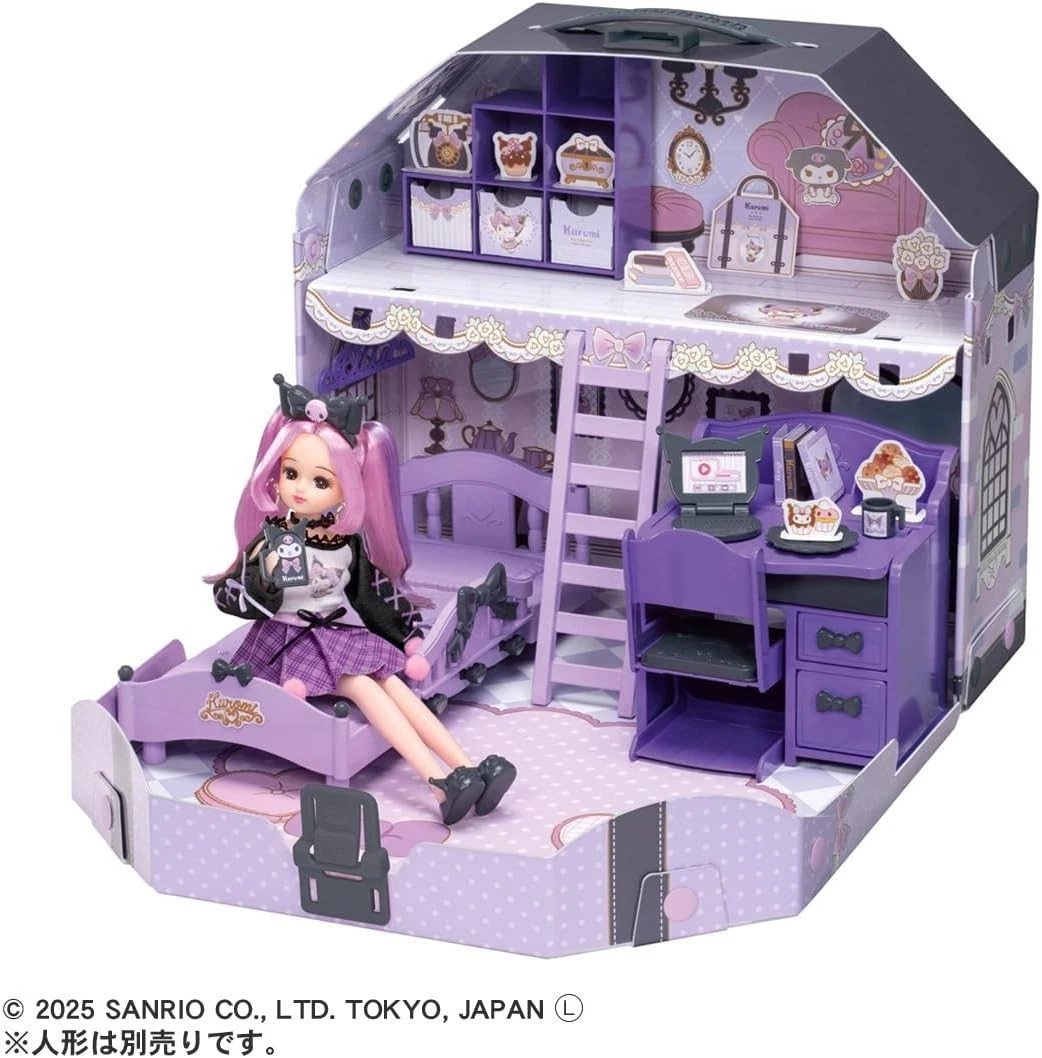 Takara Tomy Licca-chan Cool Kuromi Room Dress-Up Pretend Play Toy - Image 6