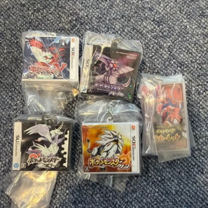 NEW Pokemon Center Package & Cartridge Keychain Collection 5-Piece Set Japan Exc