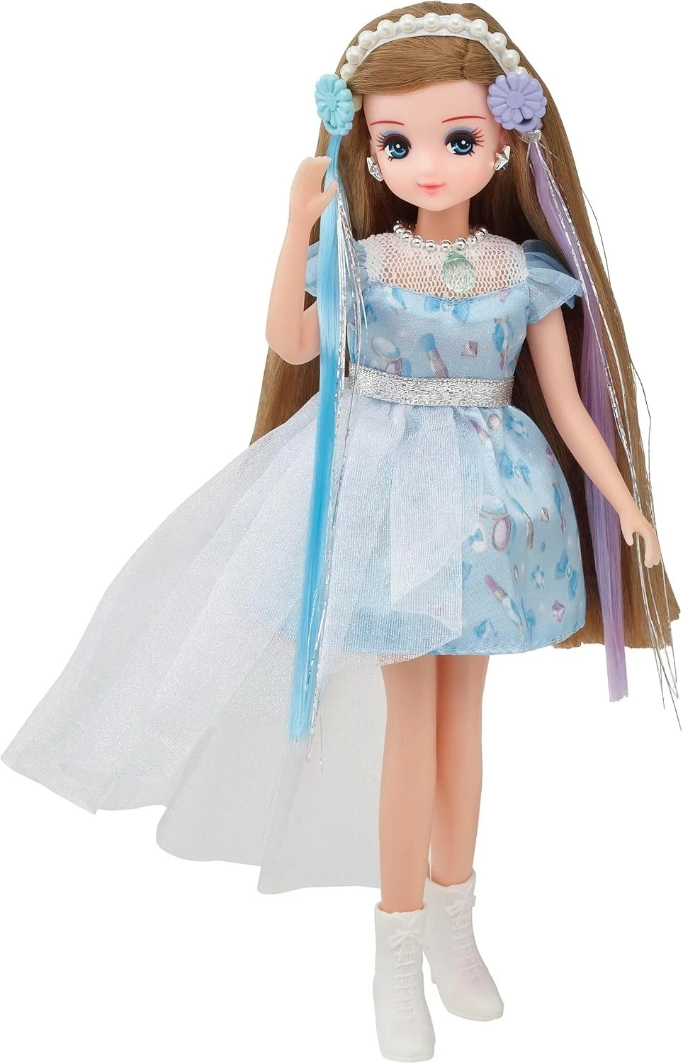 Takara Tomy Licca Extensions Tsubasa Favorite Blue Hair Arrange Doll Toy Japan - Image 4