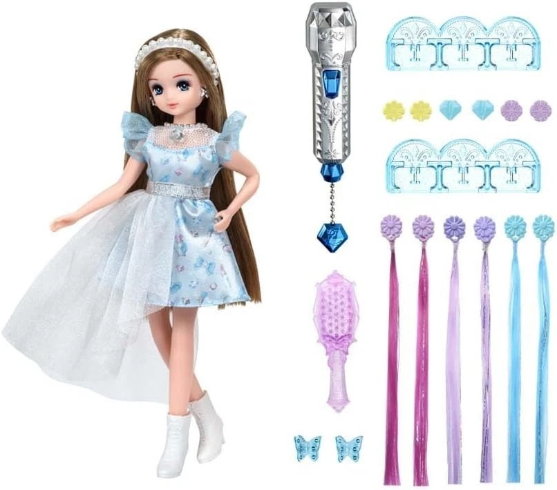 Takara Tomy Licca Extensions Tsubasa Favorite Blue Hair Arrange Doll Toy Japan - Image 5