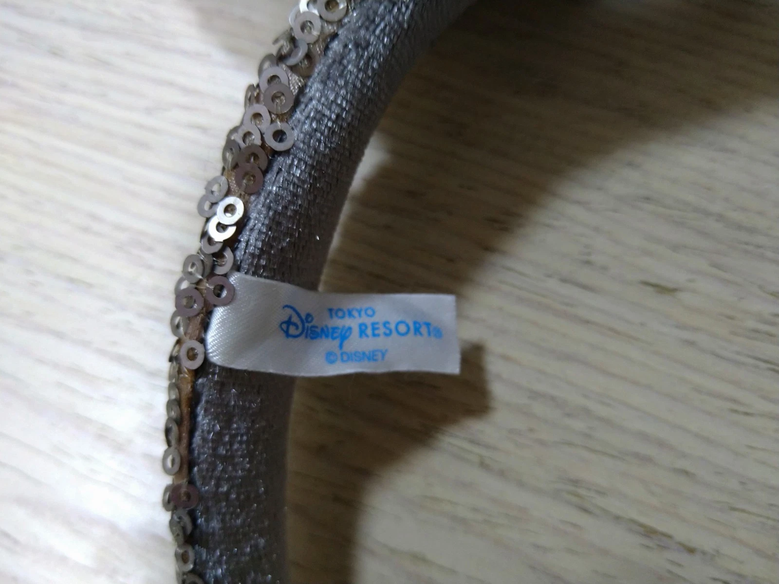 Tokyo Disney Resort Minnie Mouse Headband Silver Sequin Ears Bow TDR Japan - Image 4