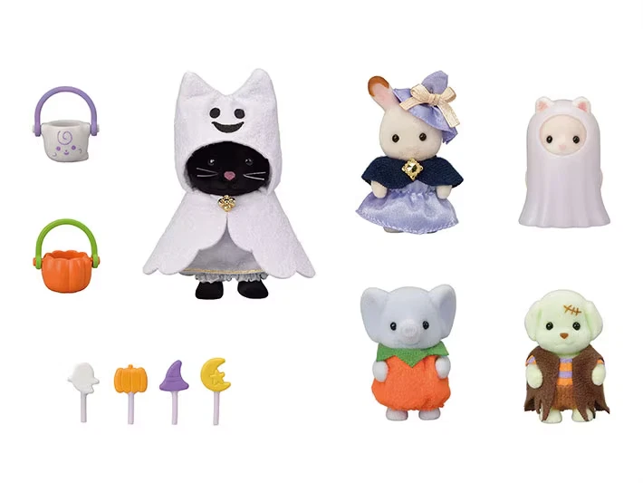 Sylvanian Families Baby Happy Halloween Set 6 Figures EPOCH Japan Limited NEW - Image 5